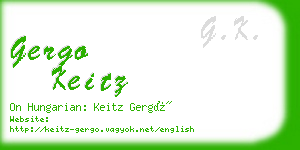 gergo keitz business card